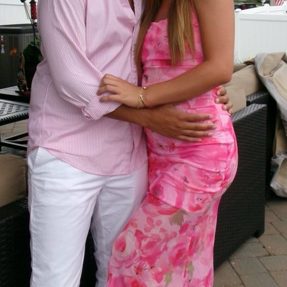Pink Floral Maxi Dress